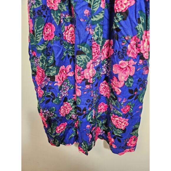 Vintage Jordan Michaels Floral Size 4P Padded Long Dress Women's Flower Garden - Picture 7 of 15